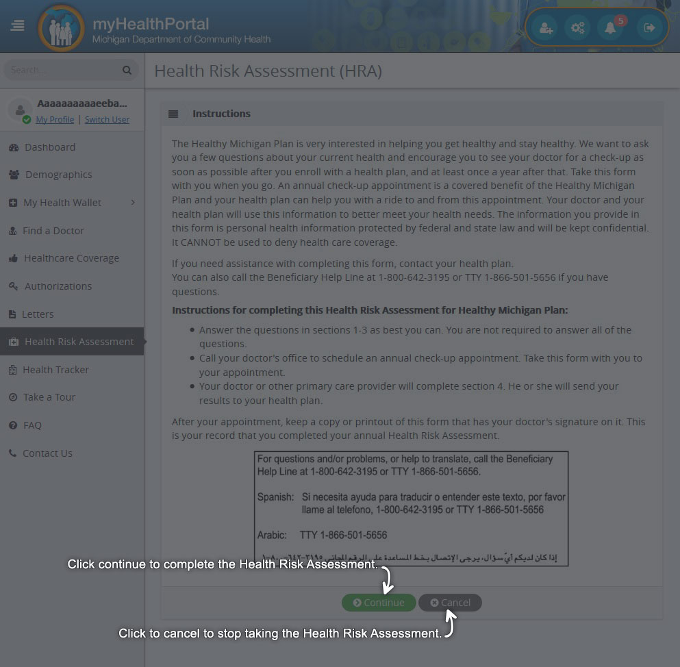 Help - HRA-Instructions